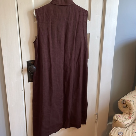 Harve Benard, size 14, 100% linen sleeveless dress. Brown. - Picture 4 of 8